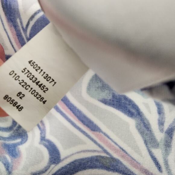 Chico’s Womens Sandwash Satin Paisley Painted Button Shirt Size 2 US 12/14 Gray - Picture 10 of 10